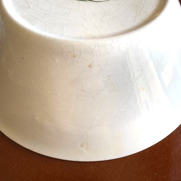 Vintage Rossini Ironstone Serving Bowl Orange Flower Hand Painted Japan MCM - Picture 6 of 8